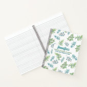 Pretty Watercolor Floral Garden Personalized  Notitieboek (Binnen)