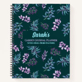 Pretty Watercolor Floral Garden Personalized  Notitieboek (Voorkant)