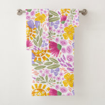 Pretty Watercolor Floral Pattern Sprint Colorful