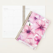 Pretty Watercolor Pink Floral Personalized Logo (Devant avec enveloppe)