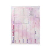 Pretty Watercolor Splash Weekly Planner Bloc-notes (Tourné)