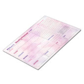 Pretty Watercolor Splash Weekly Planner Bloc-notes (Incliné)