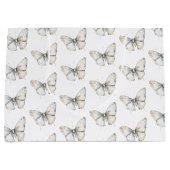 Pretty White Butterfly Bruiloftsfeest Groot Cadeauzakje (Voorkant)