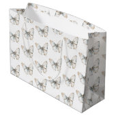 Pretty White Butterfly Bruiloftsfeest Groot Cadeauzakje (Achterkant Gekanteld)