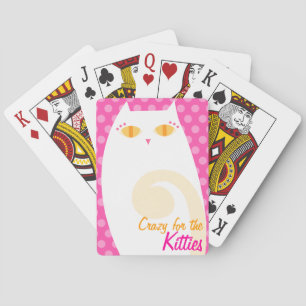 Pretty White Kitty Custom Pokerkaarten