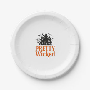 Pretty Wicked Vintage Halloween Geheime Huis T-shi Papieren Bordje