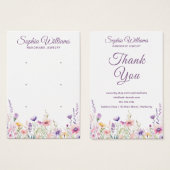 Pretty Wildflower Three Pairs Earring Display Card (Devant & derrière)