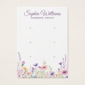 Pretty Wildflower Three Pairs Earring Display Card (Devant)