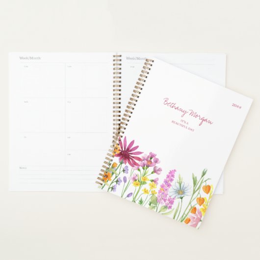 Pretty Wildflowers and Editable Quote Personalized (Devant avec enveloppe)