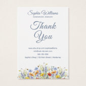 Pretty Wildflowers Border Necklace Display Card (Dos)