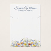 Pretty Wildflowers Earring & Necklace Display Card (Devant)