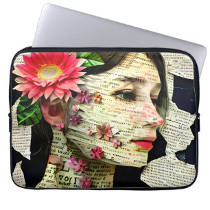 Pretty Woman Art Collage Laptop Sleeve