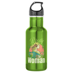 Pretty Woman – Betoverende Schoonheid Illustratie Waterfles
