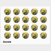 Pretty Yellow Flowers  Ronde Sticker (Vel)