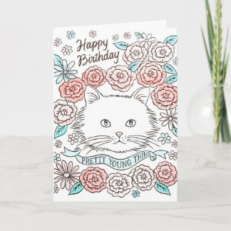 Pretty Young Thing Letterpress Kaart