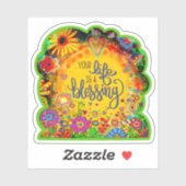 Pretty Your Life is a Blessity Inspirivity Sticker (Feuille)