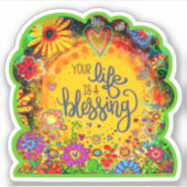 Pretty Your Life is a Blessity Inspirivity Sticker (Devant)