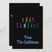 PrettyColorful Chag Sameach JoodseFeestdagGroet Feestdagenkaart (Voorkant / Achterkant)