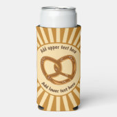 Pretzel Burst geknoopt brood & 2 regels tekst op u (Seltzer Voorkant)