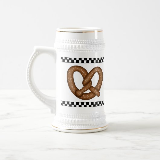 Pretzel Ceramic Stein Bierpul (Links)