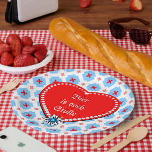 Pretzel harten Beieren Edelweiss Papieren Bordje