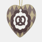 pretzel keramisch ornament (Links)