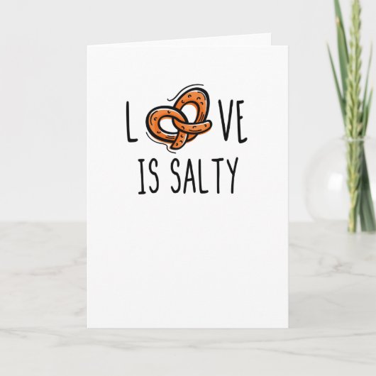Pretzel Love Gezegde Kaart (Voorkant)