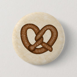 Pretzel met Beige Bkgd Button