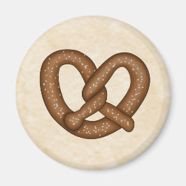 Pretzel met Beige BKGD Magnet Magneet