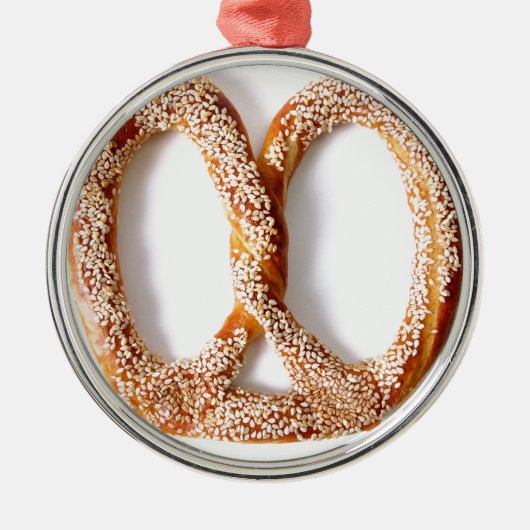 Pretzel Metalen Ornament (Voorkant)