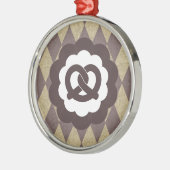 pretzel  metalen ornament (Links)