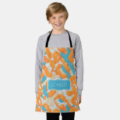 Pretzel Mozaïek Kleurrijk Gepersonaliseerd Patroon Schort (Gedragen)