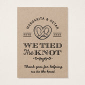 Pretzel Nous Avons Lié Les Mots-Clés Mariage Merci (Dos)