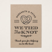 Pretzel Nous Avons Lié Les Mots-Clés Mariage Merci (Devant)