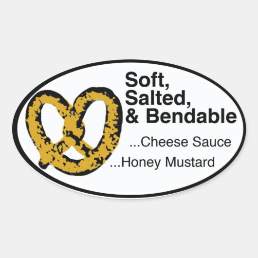 Pretzel! Ovale Sticker (Voorkant)