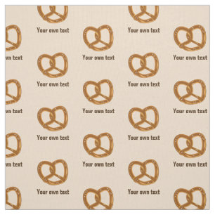 Pretzel patroon op beige - optionele aangepaste te stof