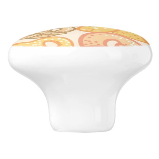 Pretzel Pattern Keramische Knop (Zijkant)