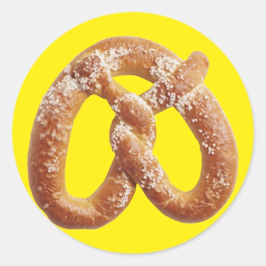 Pretzel Ronde Sticker (Voorkant)