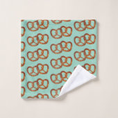 Pretzel Thème Pread Knots : Votre initial / monogr (Gant de toilette)