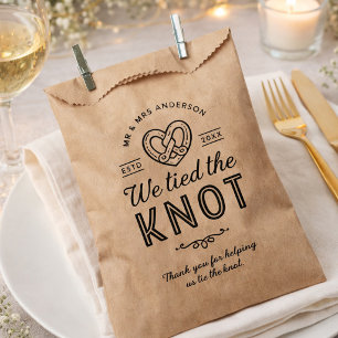 Pretzel We Tied The Knot Trouw Favor Zak Bedankzakje