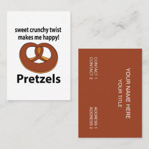 Pretzel zoete knapperige twist maakt me blij Pretz Visitekaartje