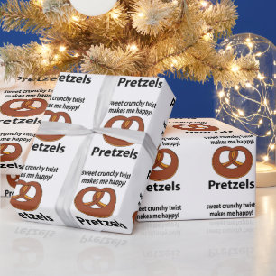 Pretzel Zoete Knapperige Twist Maakt Me Gelukkig P Cadeaupapier
