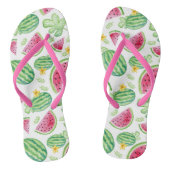 pretzomerwatermeloentegroefsel teenslippers (Voetbed)