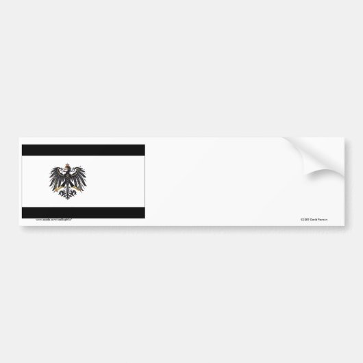 Preussen (1892-1918) Prussia Flag Bumpersticker (Voorkant)