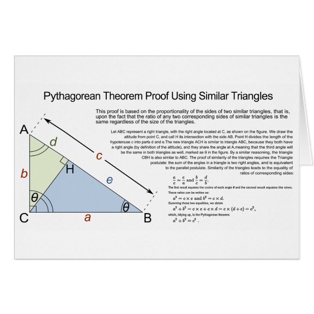 Preuve du théorème de Pythagore utilisant des tria (Devant horizontal)
