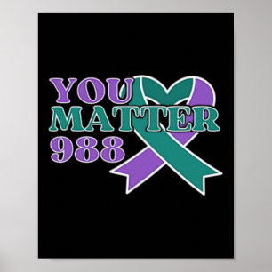 Preventie 988 u probleem zak ontwerp poster