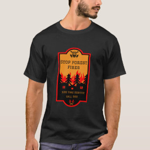 Preventie van bosbranden t-shirt