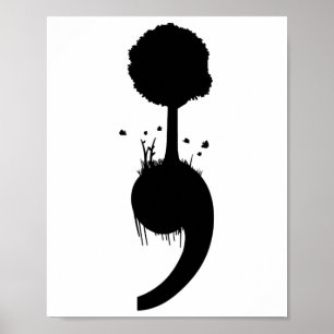 Preventie van depressie bij boomsuïcide poster