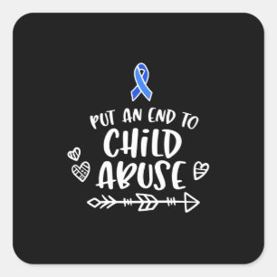 Preventie van kindermisbruik, bewustwording vierkante sticker