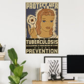 Preventie van  tuberculose poster (Thuiskantoor)
